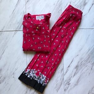 Andrea Gayle Matching Blouse and Pleated Skirt